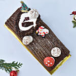 Merry Christmas Chocolate Log Cake 1 Kg