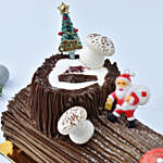 Merry Christmas Chocolate Log Cake 1 Kg