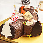 Merry Christmas Vanilla Log Cake 8 Portion
