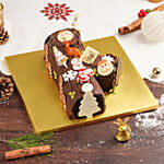 Merry Christmas Vanilla Log Cake 8 Portion
