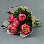 Delightful Coral Peonies Bunch