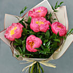 Delightful Coral Peonies Bunch