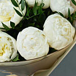 Elegant 10 White Peonies Bouquet