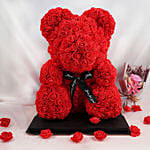 Artificial Red Roses Teddy