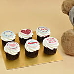 Valentine Special Cupcakes And Teddy