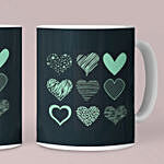 Green Heart Mugs Set