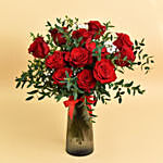 12 Red Rose in Premium Vase
