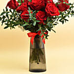 12 Red Rose in Premium Vase