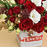 Valentine Special Love You Flower in a Vase