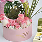 Tulips and Roses Box And Chocolate