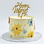 Womens Day Special Red Velvet Floral Cake