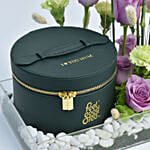 Premium Tea in Leather Box with Flowers