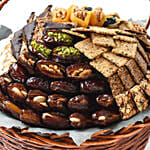 Chocolate, Crackers and Stuffed Dry Fruits Basket By Wafi