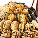 Chocolate, Crackers and Stuffed Dry Fruits Basket By Wafi