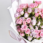Purple and Pink Spray Roses Bunch