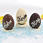 Personalised Easter Milk Chocolate And White Chocolate Eggs