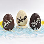 Personalised Easter Milk Chocolate And White Chocolate Eggs