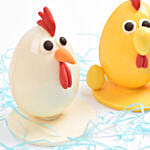 Easter Special Milk And Chocolate Hen Shape Egg Trio