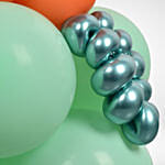 Orange and Green Balloons Pillar