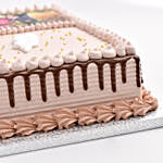 Chocolate Photo Collage Square Cake