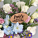 Love You Mama Purple Flower Vase