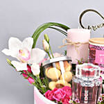 Perfume and Tea Hamper For Lady Love