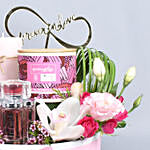 Perfume and Tea Hamper For Lady Love
