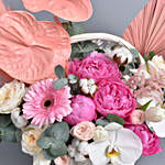Charming Love Flower Basket Arrangement With Cake