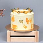 Premium Salmon Parrot Tulips Arrangement with Cake