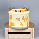 Premium Salmon Parrot Tulip With Scrumptious Cake
