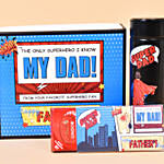 هدايا رجالية بوكس مخصص للأب من ساعة وقارورة وشوكولاته