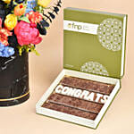 Graduation Hat Box Flowers with Chocolates