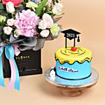 Congrats Graduate Flowers with Cake