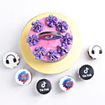 Tik Tok Cake With Cupcakes