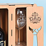 Handcrafted Wine Glass & Chest For Dad