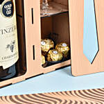Handcrafted Wine Glass & Chest For Dad