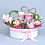 Perfume and Tea Hamper For Lady Love