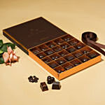 شوكولا بلجيكيه فاخرة - بوكس 25  قطعة شوكولاته داكنة