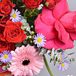 Personalised Vase Birthday Flowers Arrangement