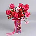 Personalised Vase Birthday Flowers Arrangement