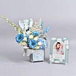Its a Boy Flowers with Photo Frame