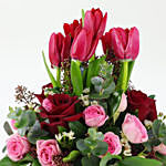 Anniversary Wishes Personalised Vase Flowers