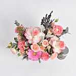 Birthday Mix Flowers Vase with Jar Cake
