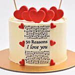 50 Reason To Love You Cake