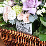 Best Wishes Flowers and Plant Basket