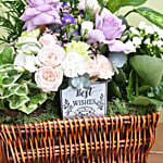 Best Wishes Flowers and Plant Basket