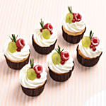 Eggless Vanilla Cupcakes 6 Pcs