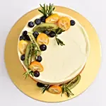 Kumquat Decorated Chocolate Cake