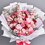 Pink Petals and Chocolates Bouquet