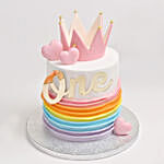Rainbow Birthday Vanilla Cake